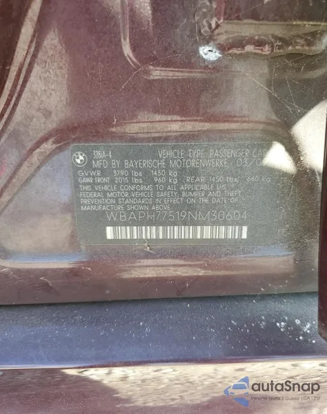 2009 BMW 328 I из США, поврежденный, VIN WBAPH77519NM30604